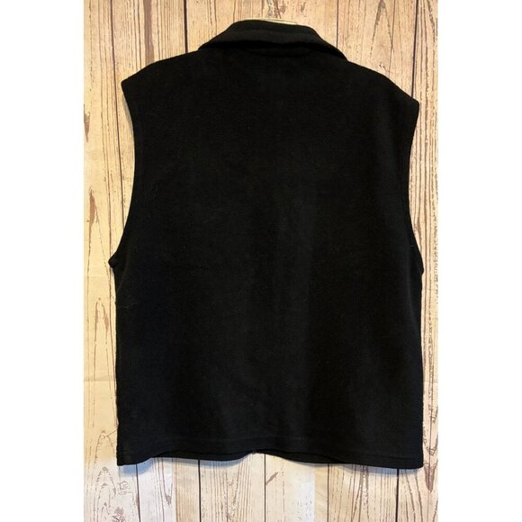 Columbia Men’s Black Fleece Zip Vest Dress Casual Office Size Large - Picture 3 of 7